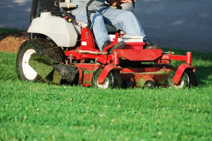 Lawn mowing in South Walpole, MA by Clean Slate Landscape & Property Management, LLC.